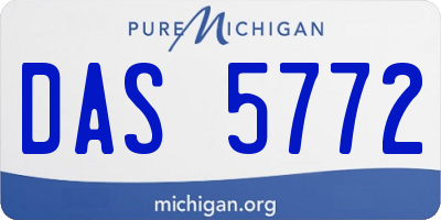 MI license plate DAS5772
