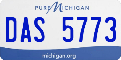 MI license plate DAS5773