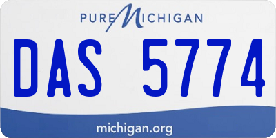 MI license plate DAS5774