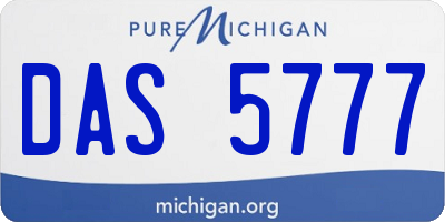 MI license plate DAS5777