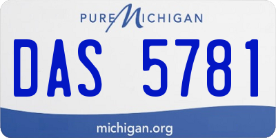 MI license plate DAS5781
