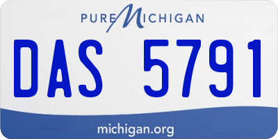 MI license plate DAS5791
