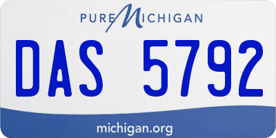 MI license plate DAS5792