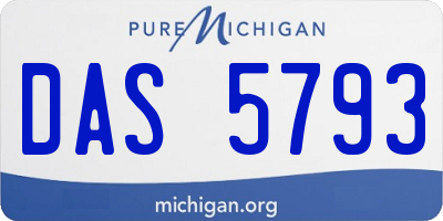 MI license plate DAS5793