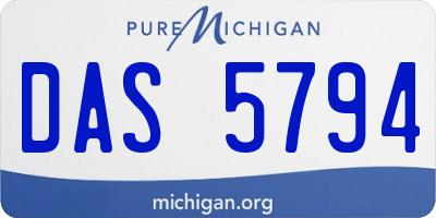 MI license plate DAS5794