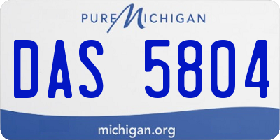 MI license plate DAS5804