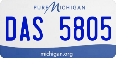 MI license plate DAS5805