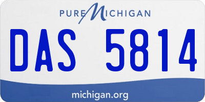 MI license plate DAS5814