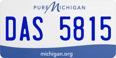 MI license plate DAS5815