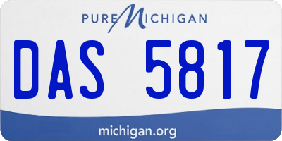 MI license plate DAS5817