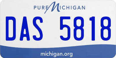 MI license plate DAS5818