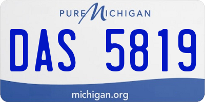 MI license plate DAS5819