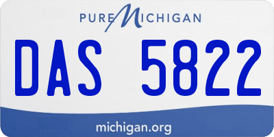 MI license plate DAS5822