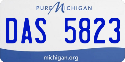 MI license plate DAS5823