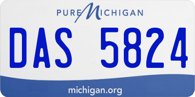 MI license plate DAS5824
