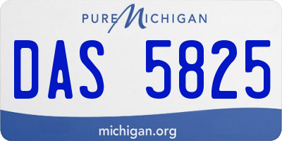 MI license plate DAS5825