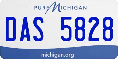 MI license plate DAS5828