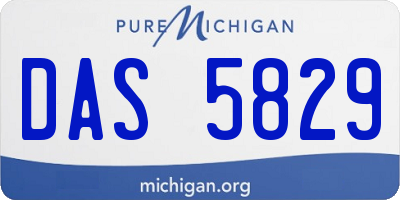 MI license plate DAS5829