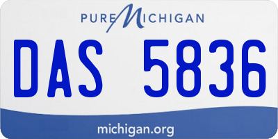 MI license plate DAS5836