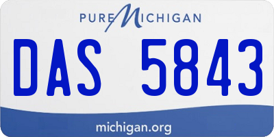 MI license plate DAS5843