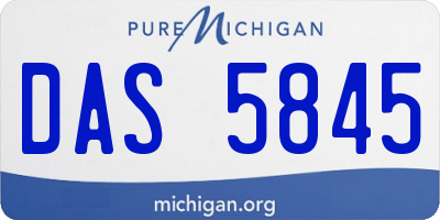 MI license plate DAS5845
