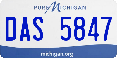 MI license plate DAS5847