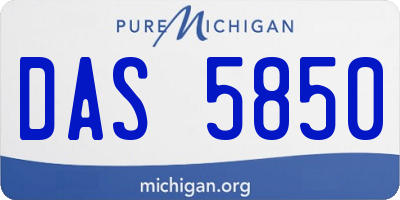 MI license plate DAS5850