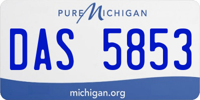 MI license plate DAS5853