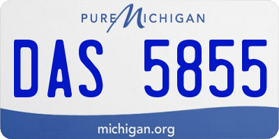 MI license plate DAS5855