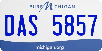 MI license plate DAS5857