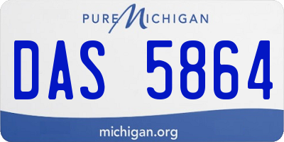 MI license plate DAS5864