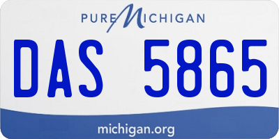 MI license plate DAS5865