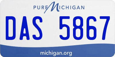 MI license plate DAS5867