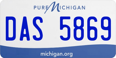 MI license plate DAS5869