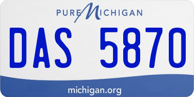 MI license plate DAS5870