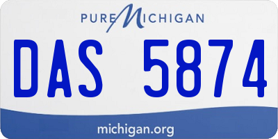 MI license plate DAS5874