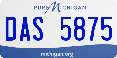 MI license plate DAS5875