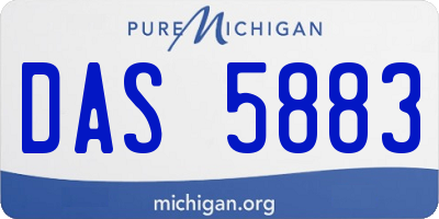 MI license plate DAS5883
