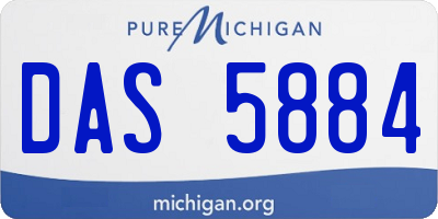 MI license plate DAS5884