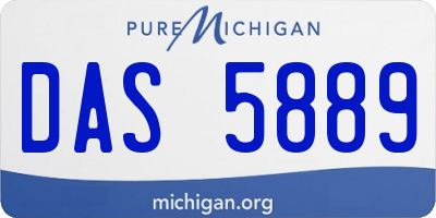MI license plate DAS5889