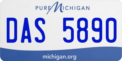 MI license plate DAS5890