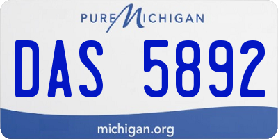 MI license plate DAS5892