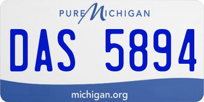 MI license plate DAS5894
