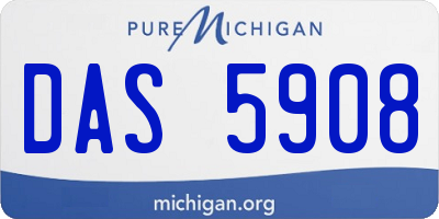 MI license plate DAS5908
