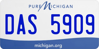 MI license plate DAS5909