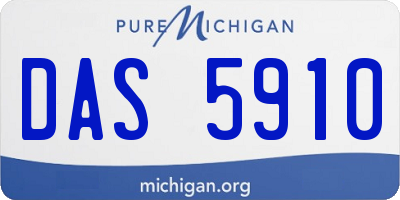 MI license plate DAS5910