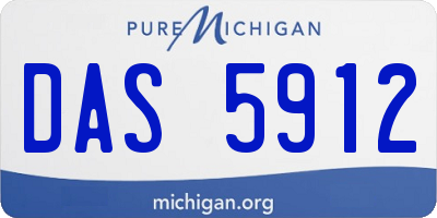 MI license plate DAS5912
