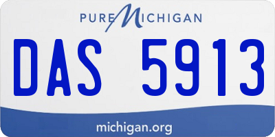 MI license plate DAS5913