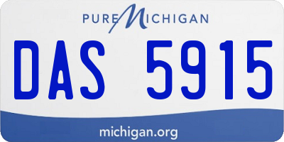 MI license plate DAS5915