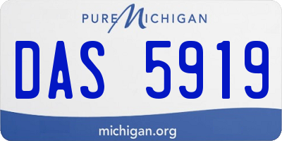 MI license plate DAS5919